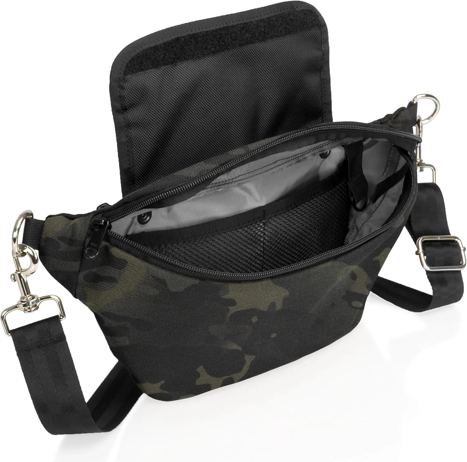 ~ SLING Faraday Bag ~ Data Security Cross-Body for Executive Travel ~ Tracking/Hacking Defense ~ Midnight Multicam