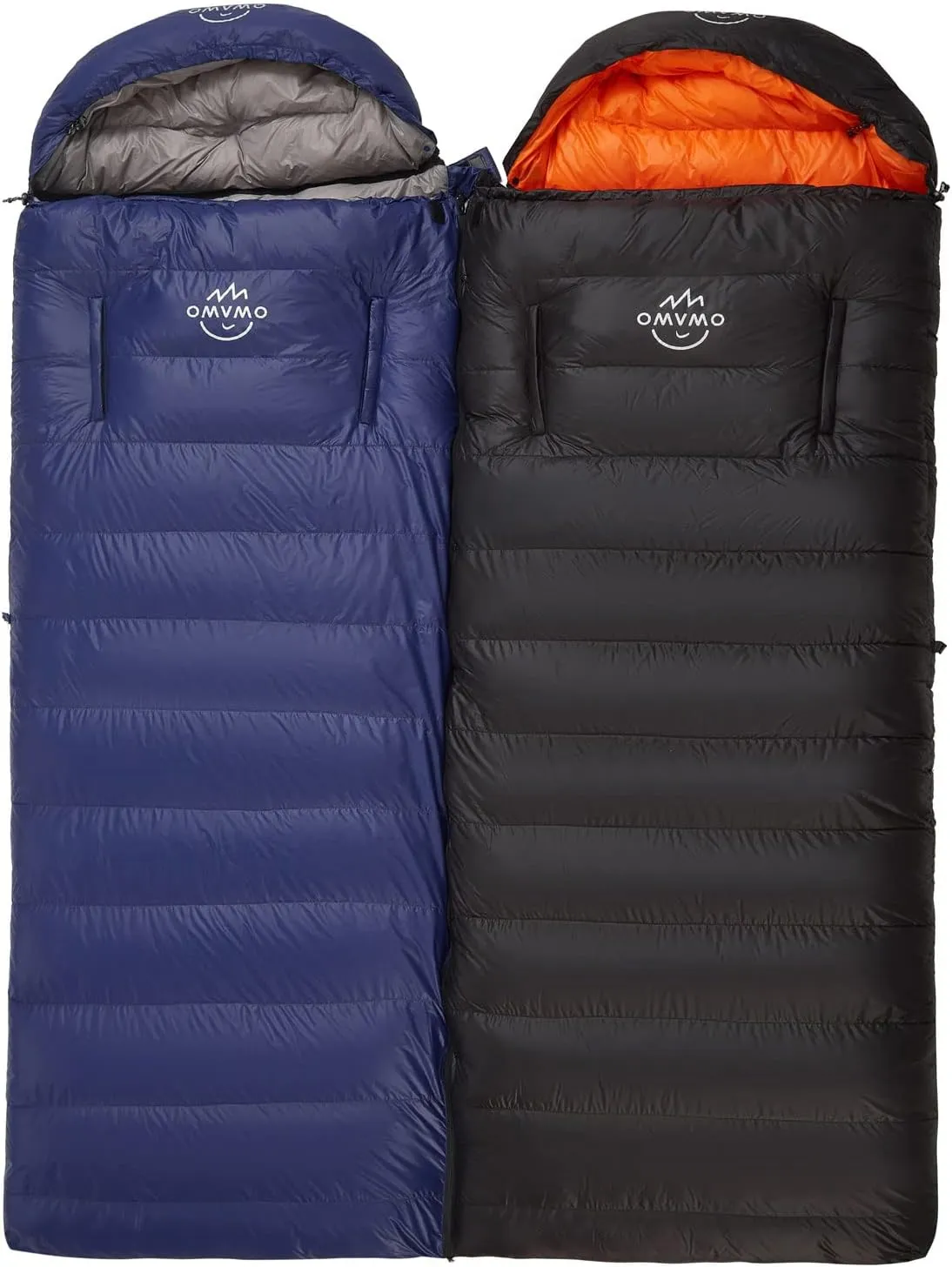 0-20 Degrees F Down Sleeping Bag for Adults - 4 Season Envelope With Arm Holes, Wearable for Backpacking Camping - Ultralight, Compact, Move Freely While Wearing