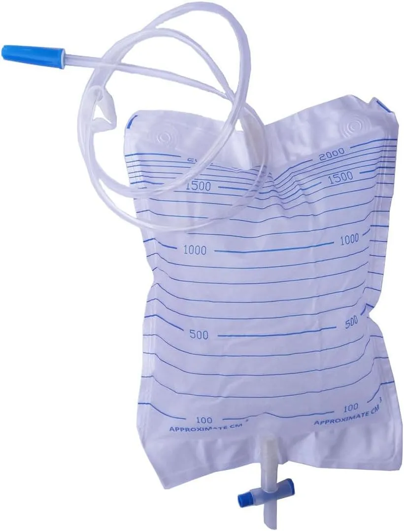 10 Pcs Urine Drainage Bags Catheter 2000ML