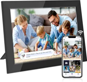 10.1 Inch WiFi Digital Picture Frame, Smart Electronic Clound Digital Photo Frame with 1280 * 800 HD Touch Screen, Instantly Share Photos & Video