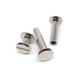 10pcs Rivet Leather Bag Belt Photo Scrapbook Album Account Book Post Binding Repair (Color : Silver_5x18mm)