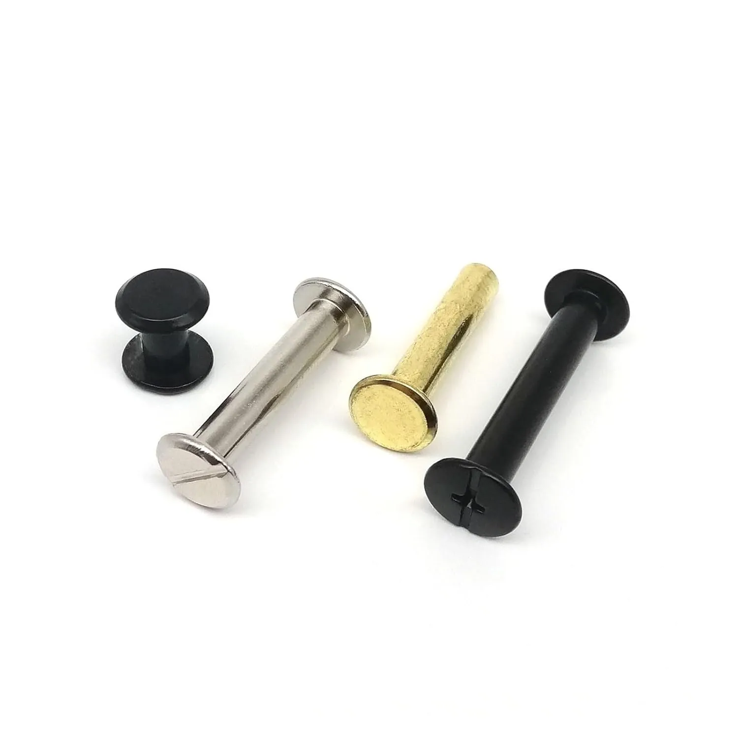 10pcs Rivet Leather Bag Belt Photo Scrapbook Album Account Book Post Binding Repair (Color : Silver_5x18mm)