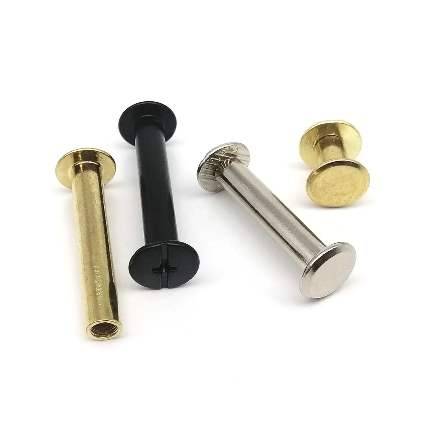 10pcs Rivet Leather Bag Belt Photo Scrapbook Album Account Book Post Binding Repair (Color : Silver_5x18mm)