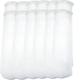 12 Pack - 4 Inch Ring Filter Socks 200 Micron - Aquarium Felt Filter Bags -4 Inch Ring by 16 Inches Long [Long Version] - Fits Eshopps and Aqueon - 12 Pack