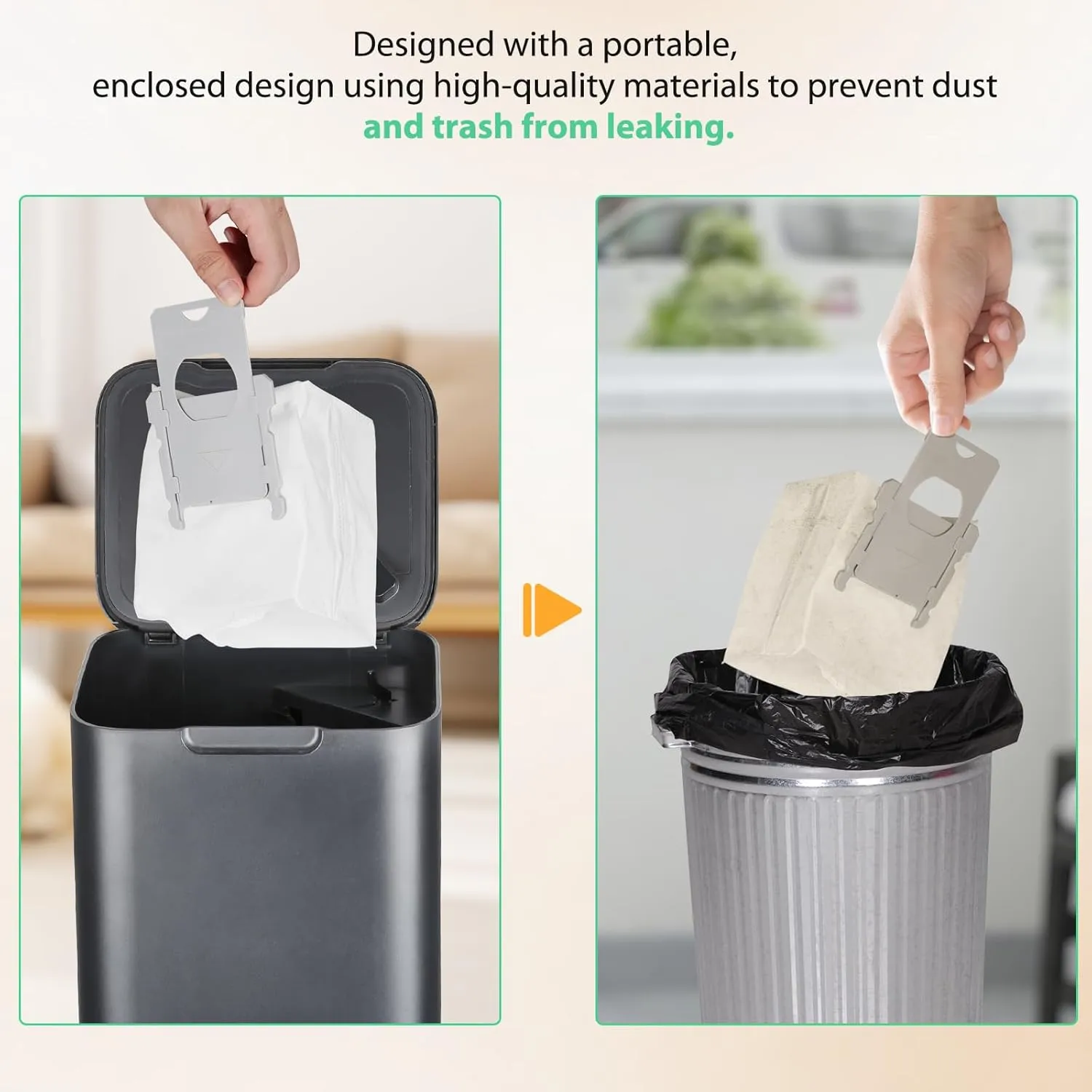 12 Pack Vacuum Bags for iRobot Roomba i7 , i1 , i2 , i3 , i4 , i5 , i6 , i8 , j6 , j7 , j8 , j9 , s9 , Combo i5 , j5 , j7 , j9  – High-Efficiency Clean Base Dirt Disposal Replacement Bags