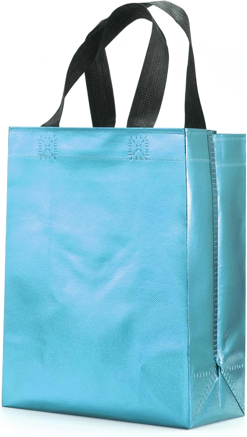 12 Pcs Non-woven Reusable Gift Bags With Handles for Party Favor 8W x 4L x10H Size