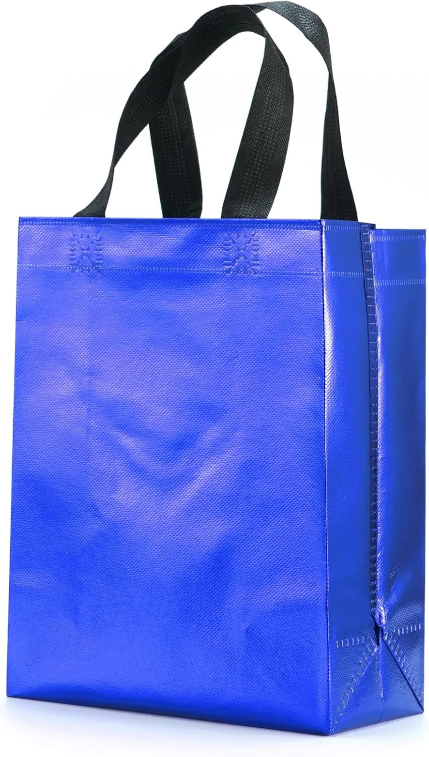 12 Pcs Non-woven Reusable Gift Bags With Handles for Party Favor 8W x 4L x10H Size