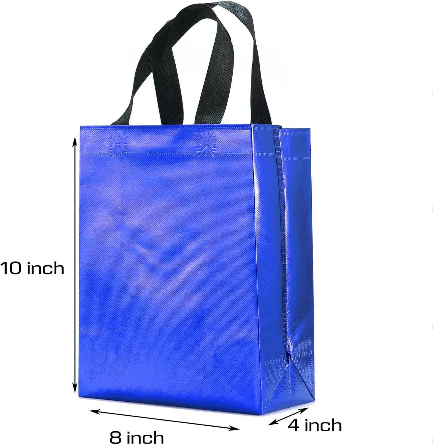 12 Pcs Non-woven Reusable Gift Bags With Handles for Party Favor 8W x 4L x10H Size