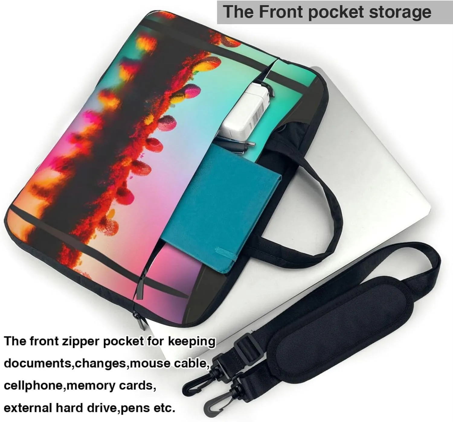 15.6 Inch Laptop Bag - Case with Soft Interior, Multiple Pockets - Ideal, Travel and Business Chicago Reflect