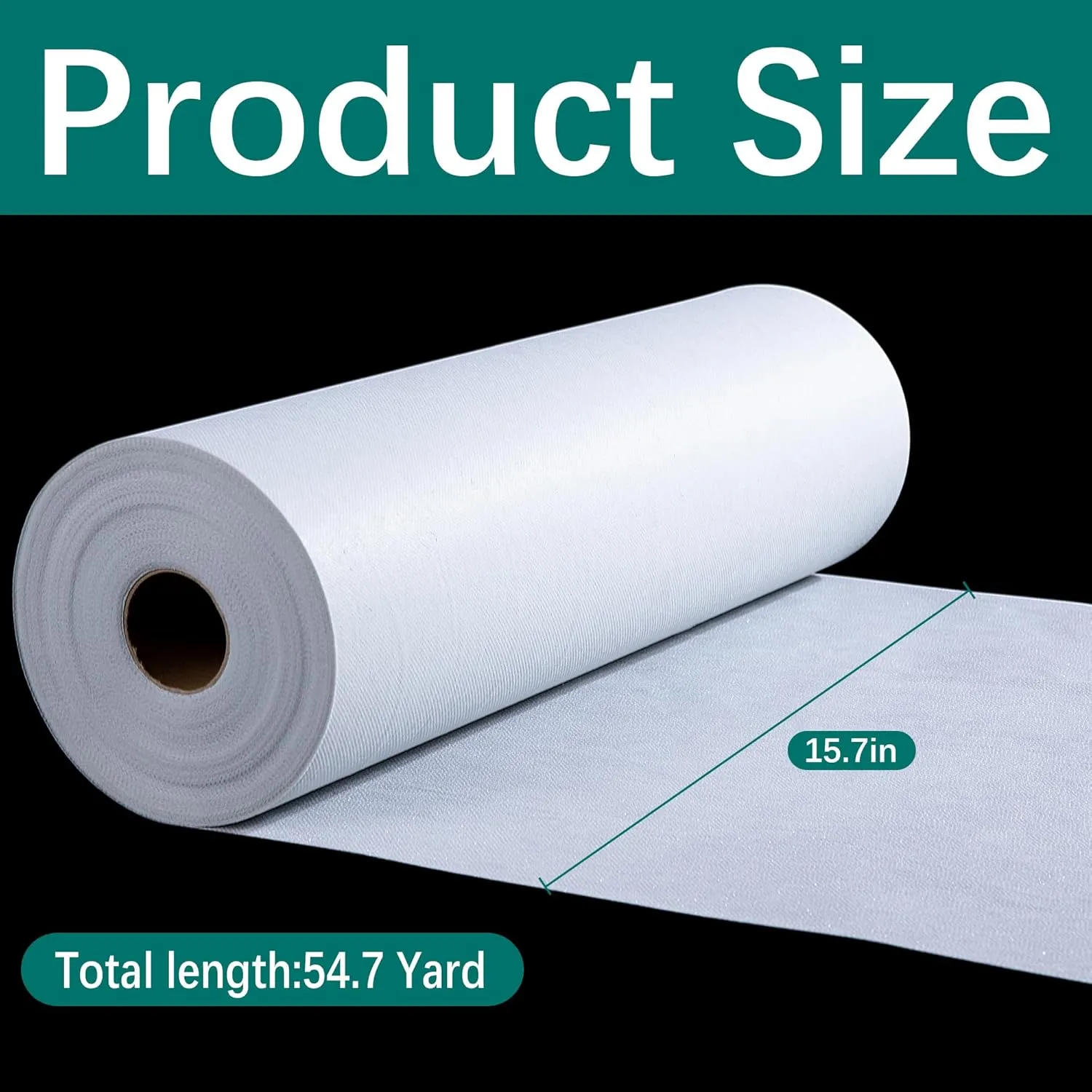 15.7 Inch x 54.7 Yard Iron-On Fusible Interfacing for Sewing- Non-Woven Lightweight Apparel Interfacing- Fusible Fleece Interfacing for Crafts, Bags, Home Decoration