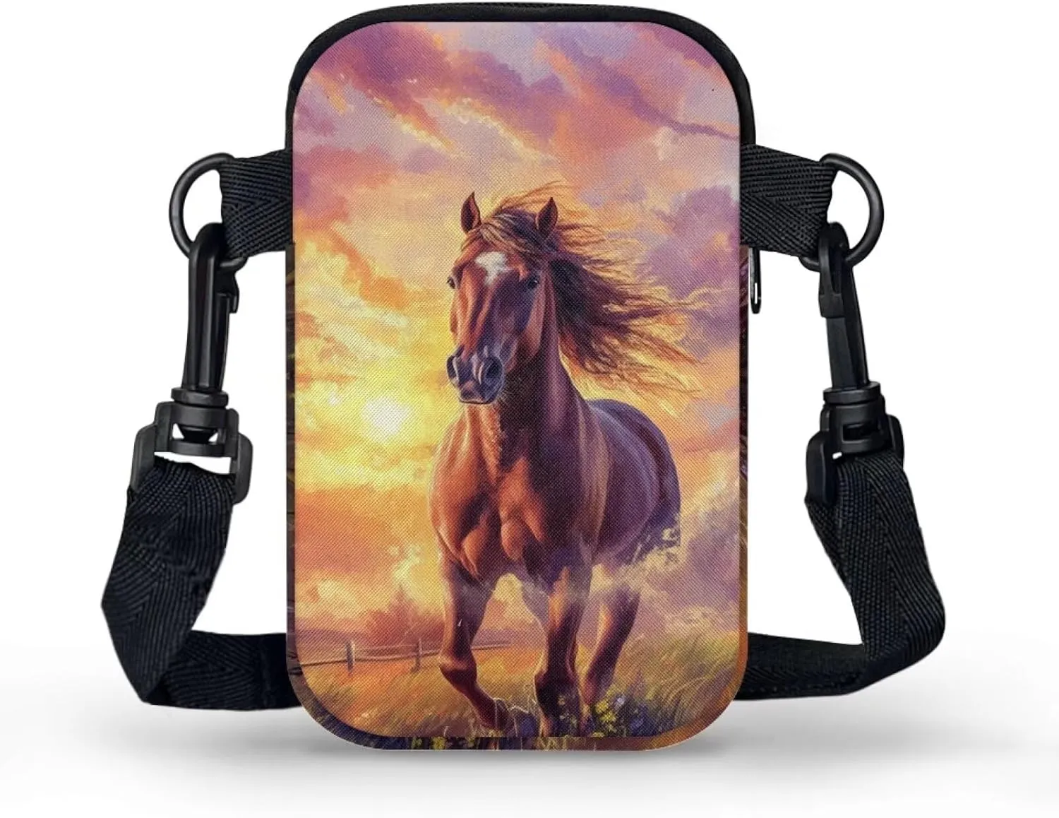 2 Layer Small Crossbody Bags for Women Men, Messenger Bags Waist Case Pack