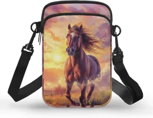 2 Layer Small Crossbody Bags for Women Men, Messenger Bags Waist Case Pack