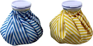 2 Pack Cold & Hot Therapy Pain Relief Ice Water Bag - 9" BPA Free, Leakproof, Stylish Design, 44oz Capacity, Hot & Cold Compress for Headache, Pain Relief by Dependable Industries