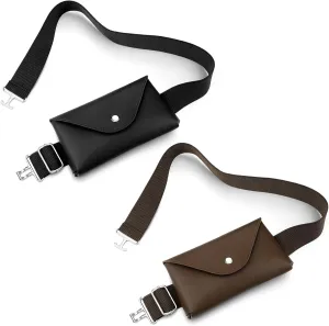 2 Pack Equestrian Waist Bag for Phone - 1.5 Inch Elastic Horse Belt with Silver Bit Buckle for Women Girls Horse Riders