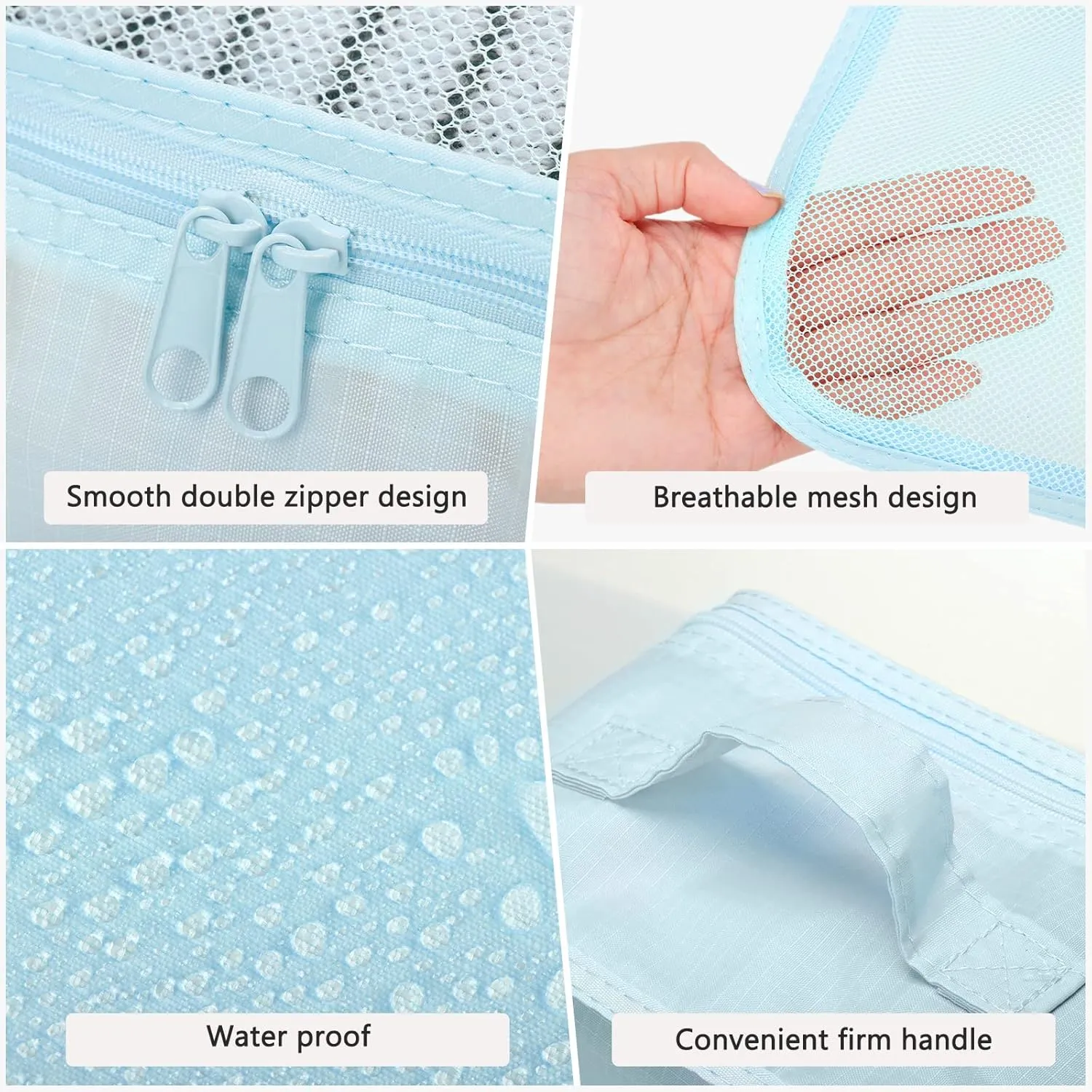 2 Packs 6 Set Travel Packing Cubes Luggage Organizer Set Lightweight Suitcase Organizer Bags with Shoe Bag Travel Packing Organizers for Clothes Cosmetic Toiletries Travel Accessories