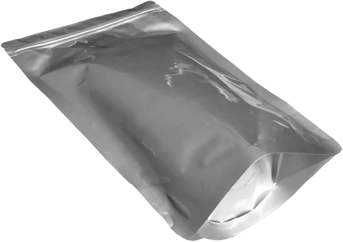 2-Quart 8" x 12" x 4" Seal-Top Stand-Up Mylar Bags - Long-Term Food Storage - 7 Mil Thick - Resealable - Heat Sealable - 50 Pack