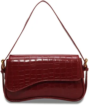 2025 Small Shoulder Bag Y2K Purse for Women, Crocodile Clutch Purse Handbag Satchel Tote Bag Classic Retro Crossbody Bag