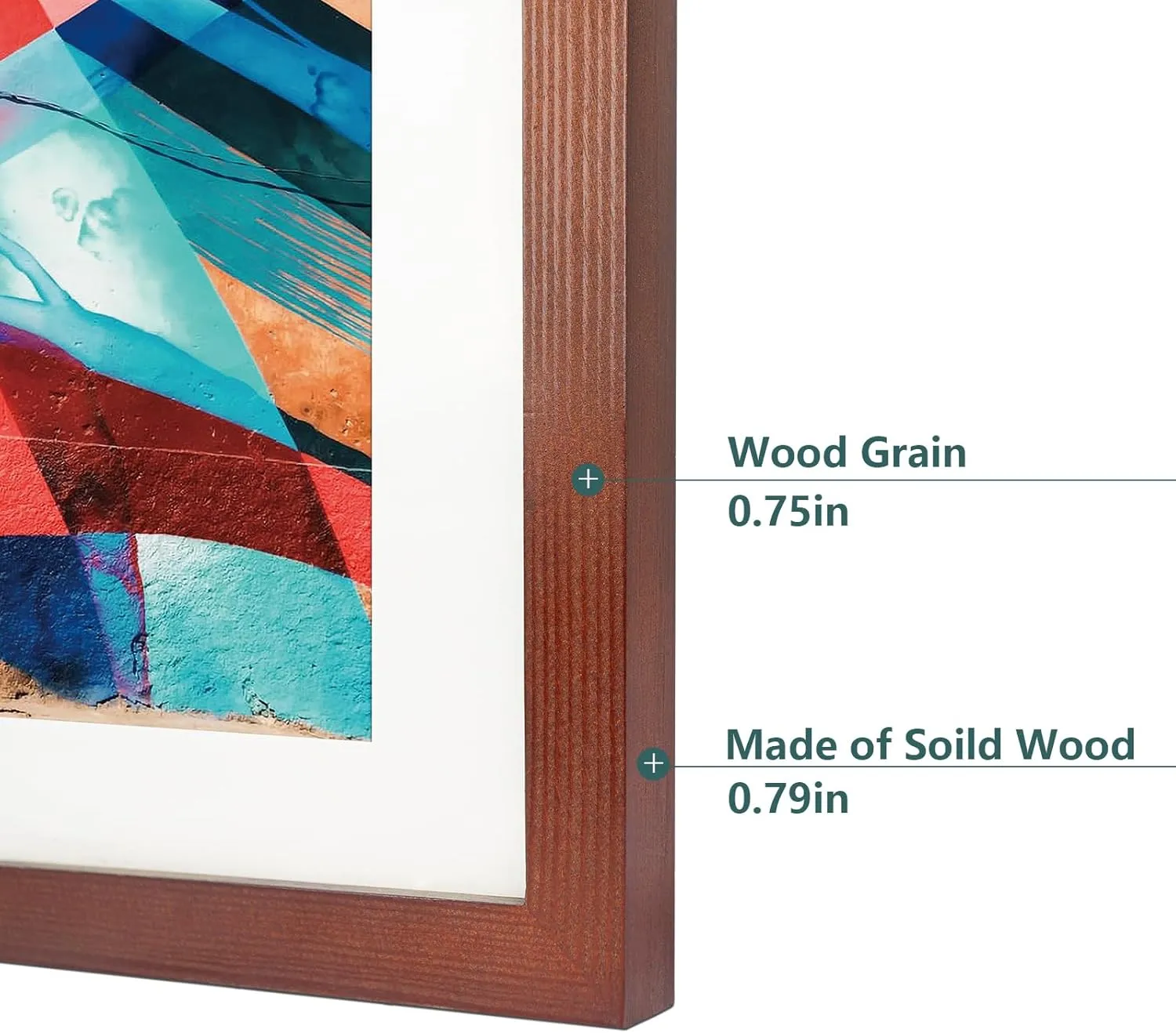 20x28 Poster Frame,Natural Soild Wood Picture Frames with Polished Plexiglass,Easy to Hang,Display Picture 20x28 without Mat or 16x24 with Mat for Wall Mounting Horizontally and Vertically (Brown)