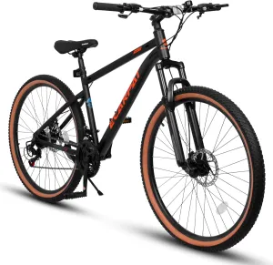 24/26/27.5 Inch, Dual Full Suspension Mountain Bike, 21 Speed Spring Summer Travel, Mens Womens Outdoor Cycling Commuting City Bike to School Work, Birthday Gifts Bicycles