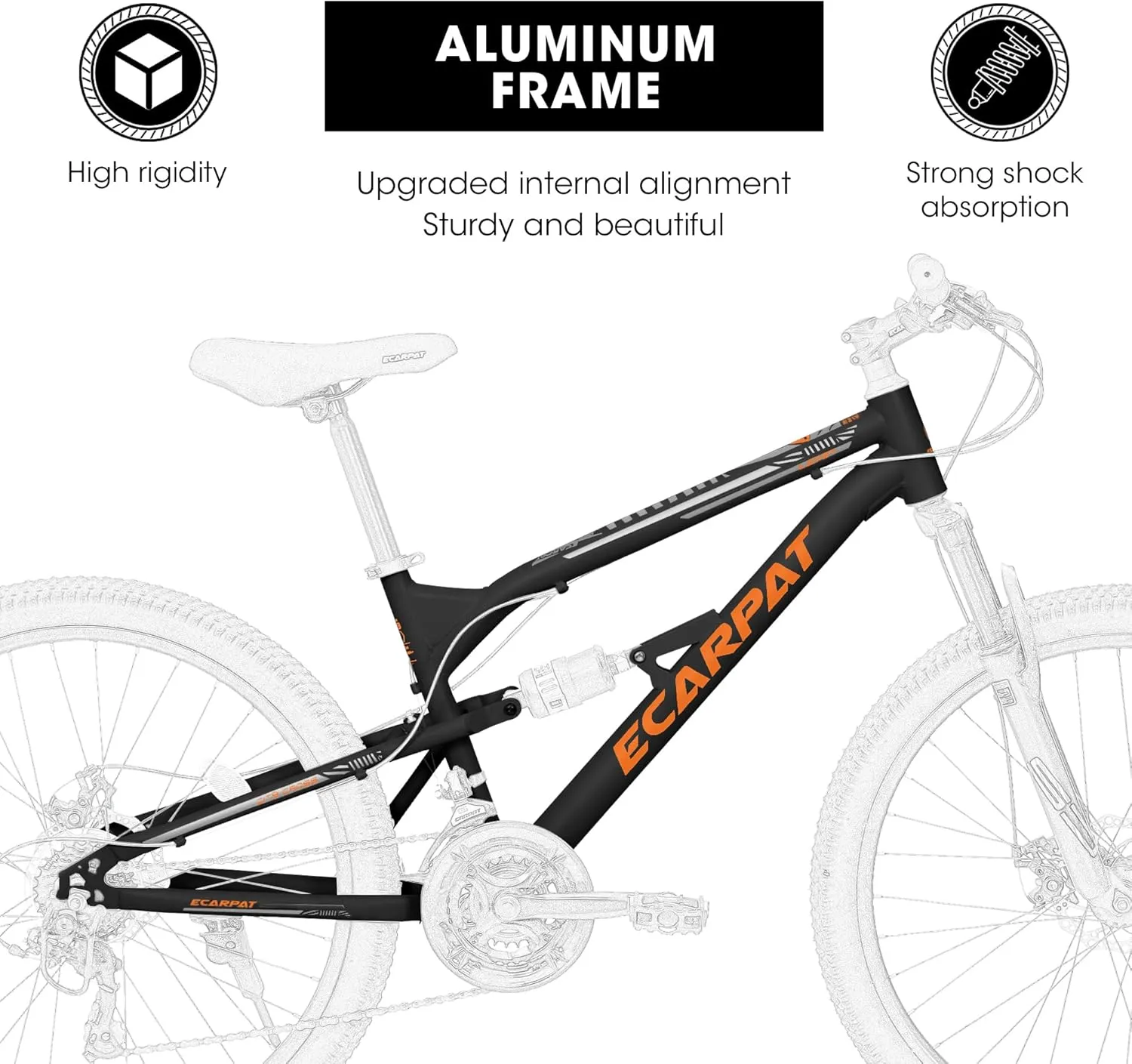 24/26/27.5 Inch, Dual Full Suspension Mountain Bike, 21 Speed Spring Summer Travel, Mens Womens Outdoor Cycling Commuting City Bike to School Work, Birthday Gifts Bicycles