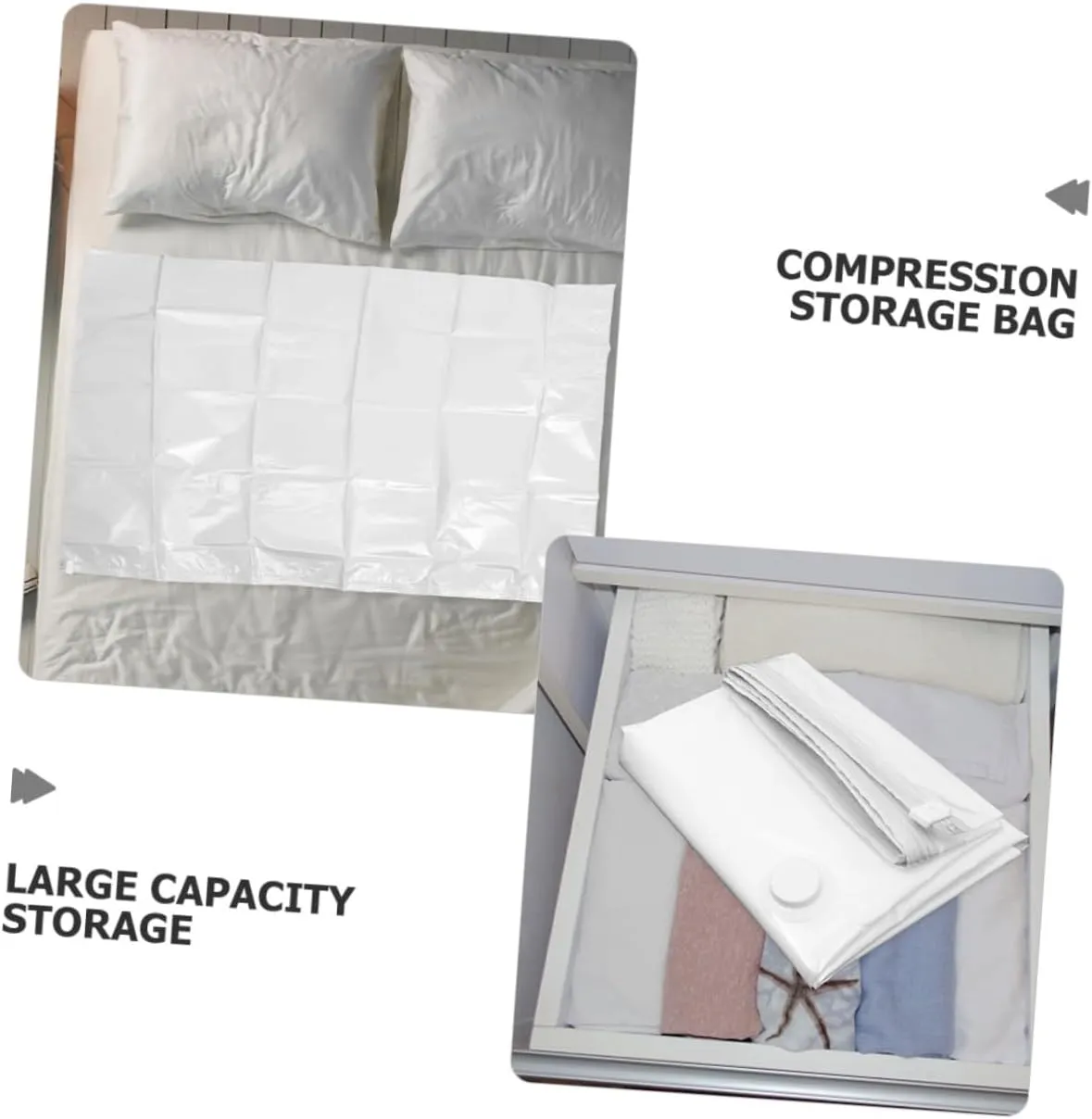 2pcs Storage Bags Reusable Sealing Bags for Clothes and Bedding for Moving and Home Organization