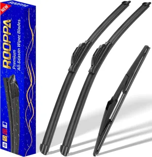 3 wipers Replacement for 2007-2015 Mazda CX-9, Windshield Wiper Blades Original Equipment Replacement - 26"/17"/14" (Set of 3) U/J HOOK