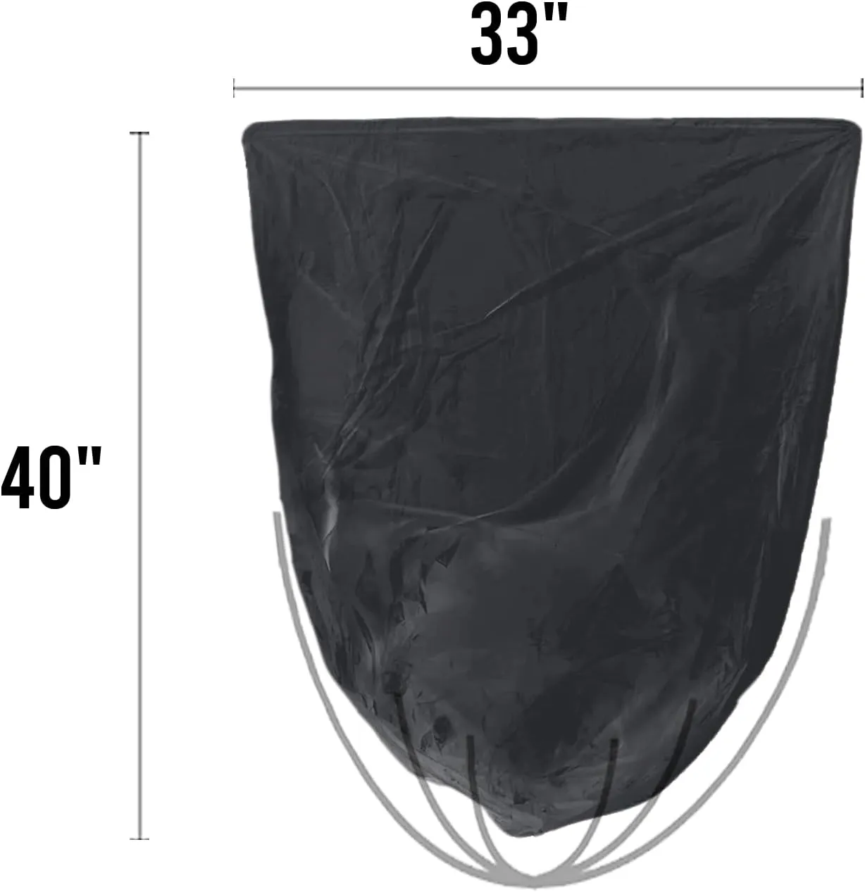 33 Gallon Trash Bags, 125 Count, Black Garbage bags, Multi-purpose Trash Can Bin Liners for Home Commercial, Outdoor, Construction, Industrial, Janitorial, Municipal, Lawn, Leaf