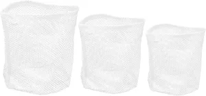 3pcs Mesh Laundry Bags for Washing Underwear Pantyhose Bras Drawstring Design Optimal Soap Flow Prevents Scratches for Shared Washing Machines