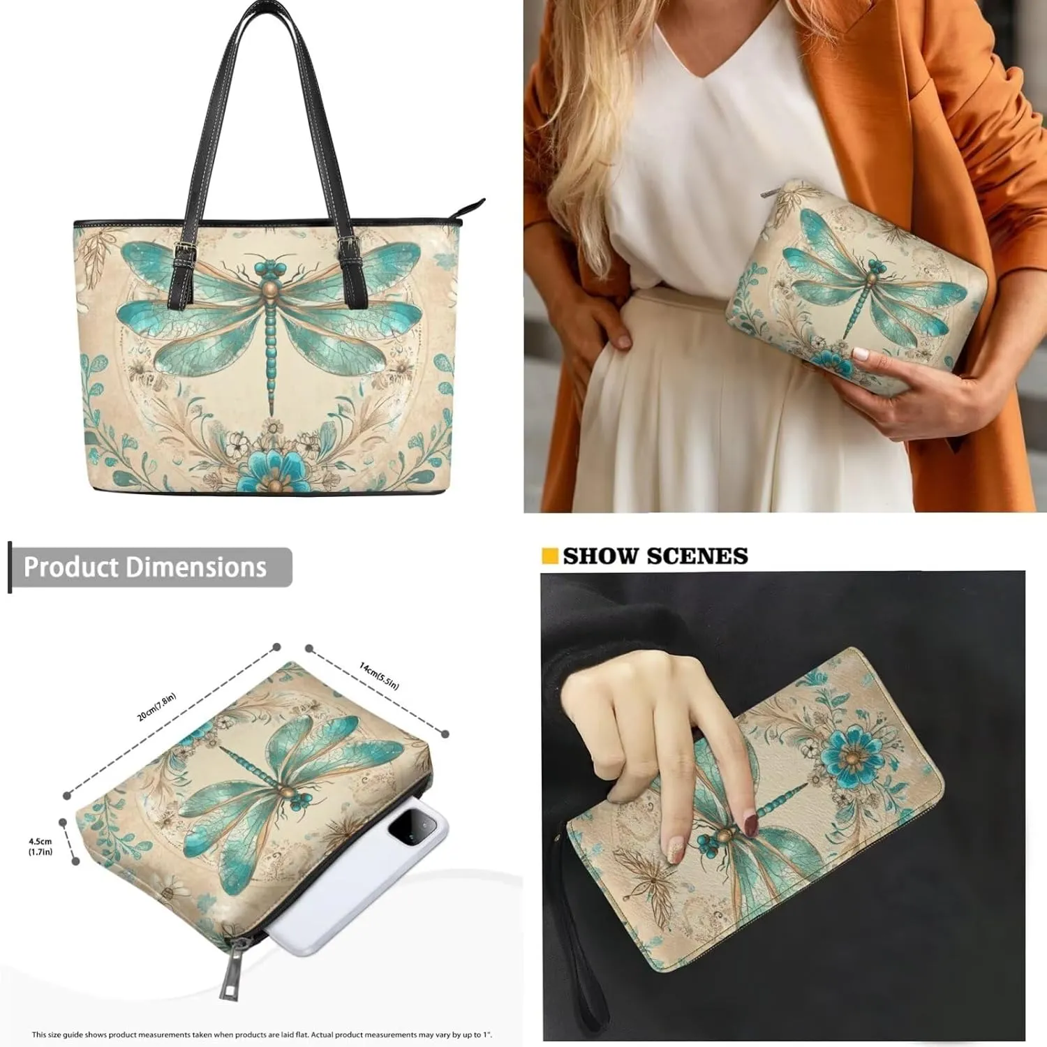 3pcs Tote Handbags and Purse for Women for Daily Use
