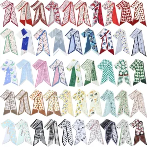 48 Pcs Bulk Purse Scarf Headband for Women Hair Purse Scarf Handbag Ribbon for Women Headband Neck Decorative Fashion Gifts