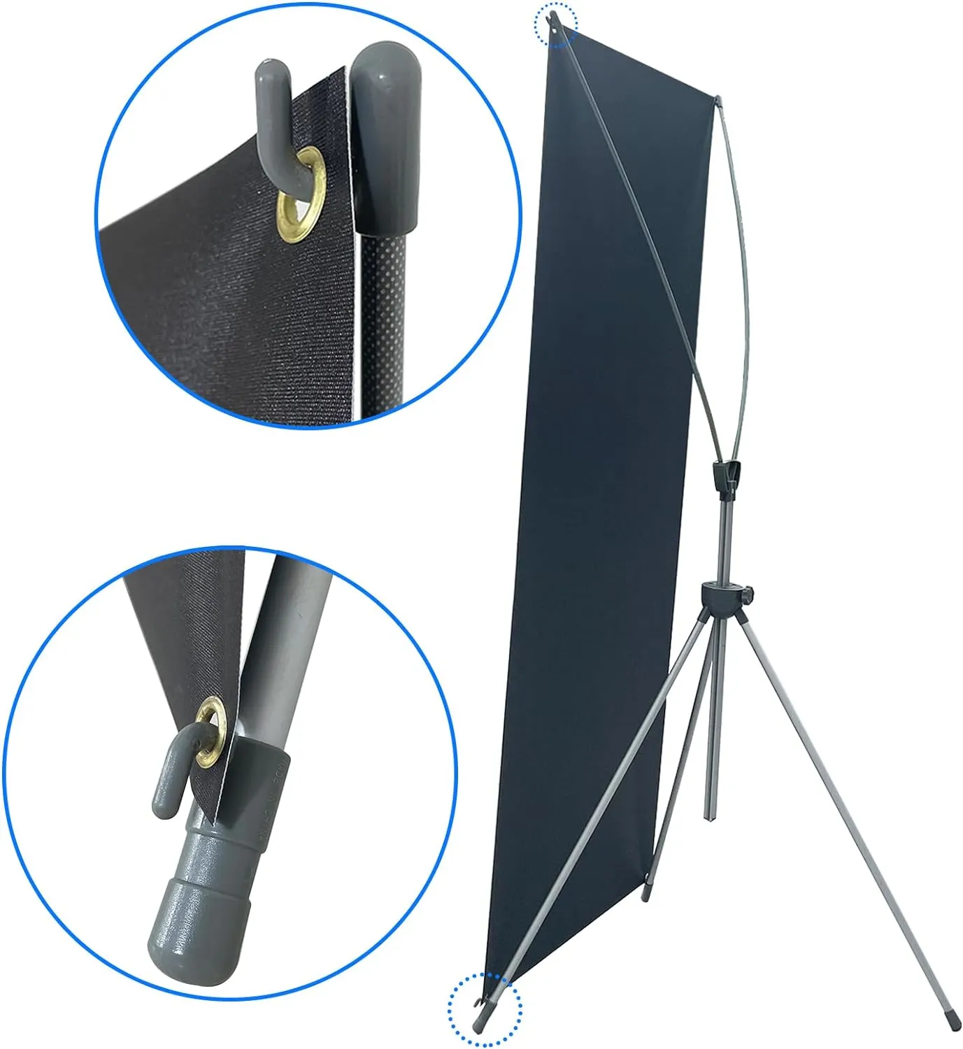 4U Media&Displays New & Premium X-Frame Banner Stand 33.5"x78"(WxH) 1 UNIT with Carrying Bag for Trade Show and ANY Events(1)