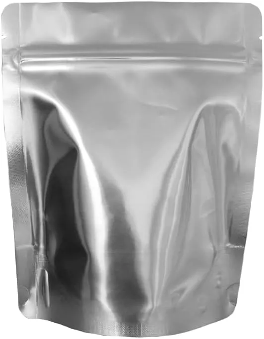 7 Mil - Pint Seal-Top Stand Up Mylar Bags - 100cc Oxygen Absorbers - Heat Seal - Long-Term Food Storage - 100 Pack