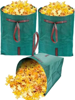 72 Gallon Leaf Collector,3-Pack Yard Waste Leaf Bags,Large Dustpan-Type Lawn Bags, Leaf Bags for Yard Debris,Grass Clippings,Collapsible Trash Can for Parties,Laundry,Camping