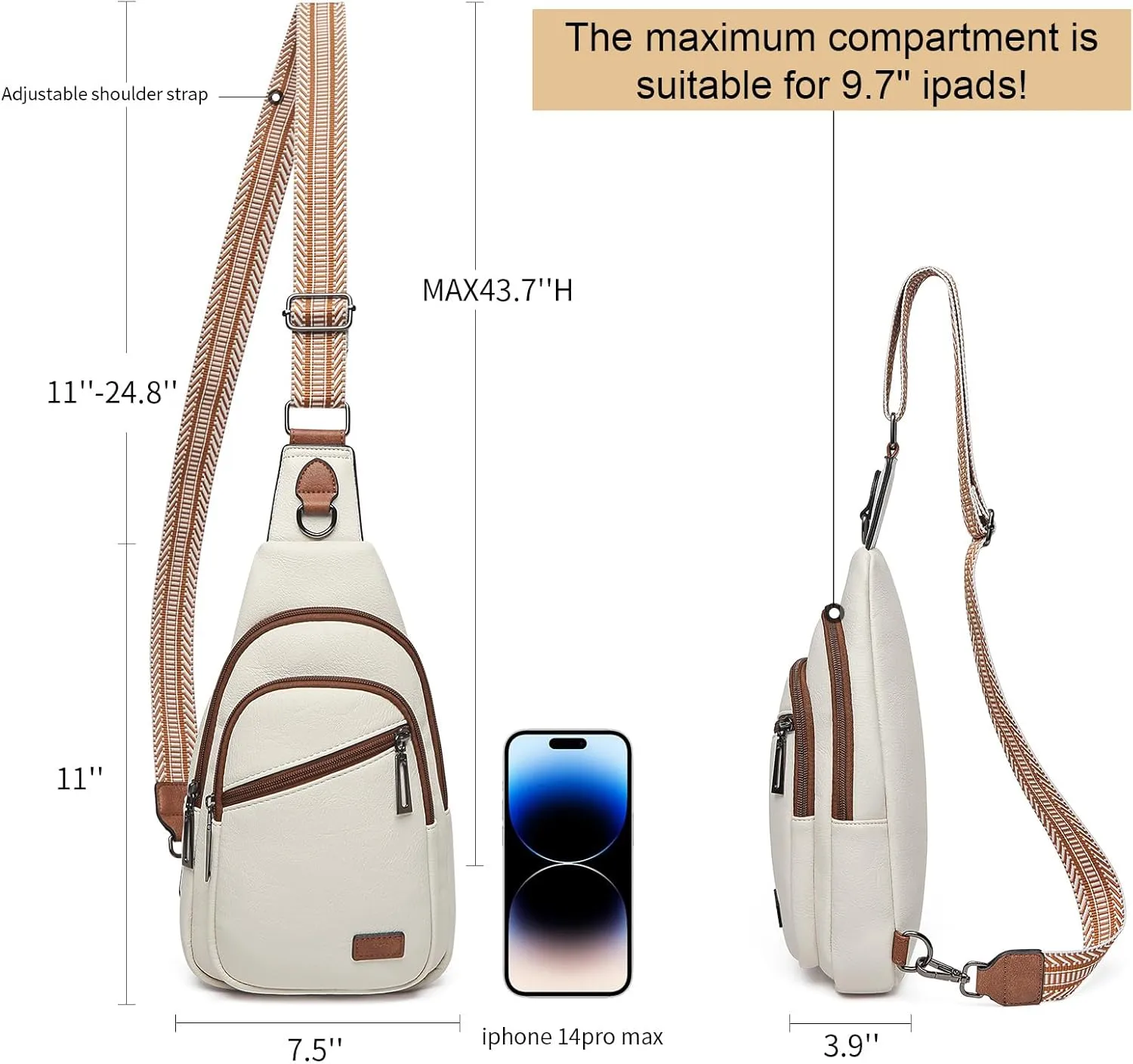 7L Sling Bag Crossbody Bags for Women Fanny Packs Purses Cross Body Bag for Woman Small backpack Travel Shoulder Bag handbags