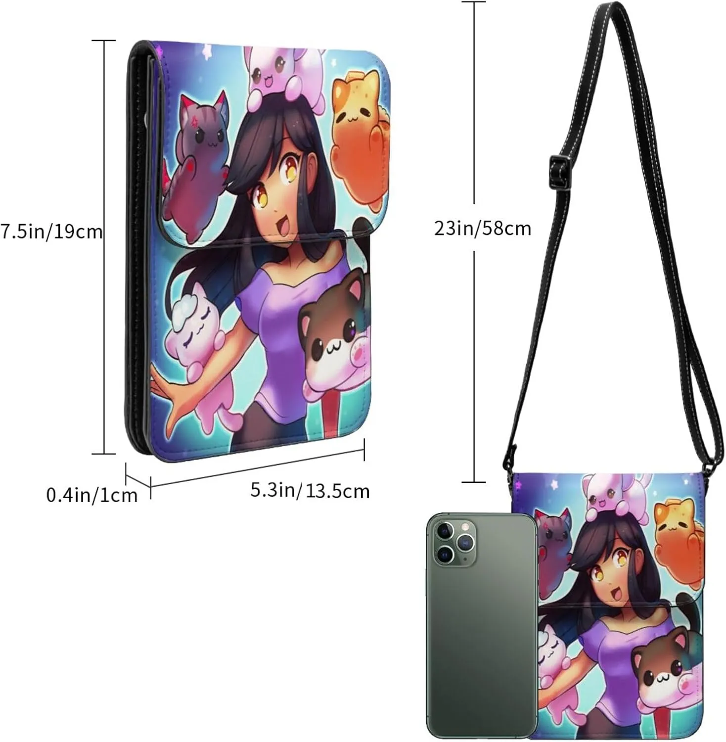 A-Phmau Cell Phone Purse Crossbody Bag For Outdoor Travel Sports Camping Hiking Shoulder Bags
