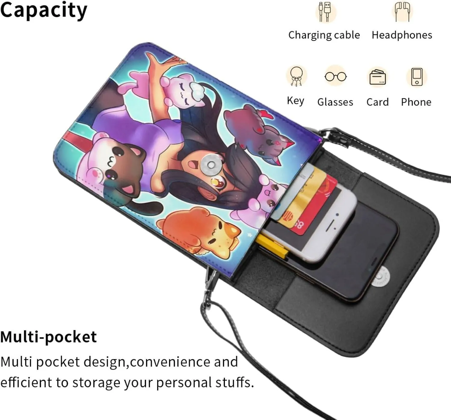 A-Phmau Cell Phone Purse Crossbody Bag For Outdoor Travel Sports Camping Hiking Shoulder Bags