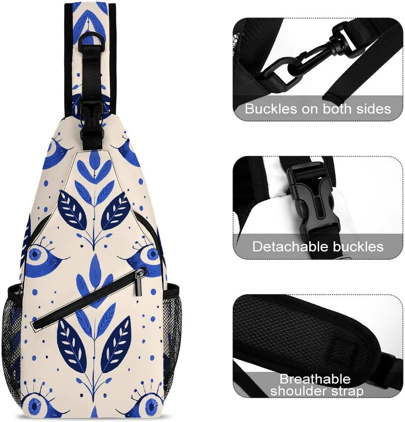 A Range of Sea Creatures Sling Bag Crossbody Bags Cross Body Bag Fanny Packs Chest Bags Sling Purses for Travel