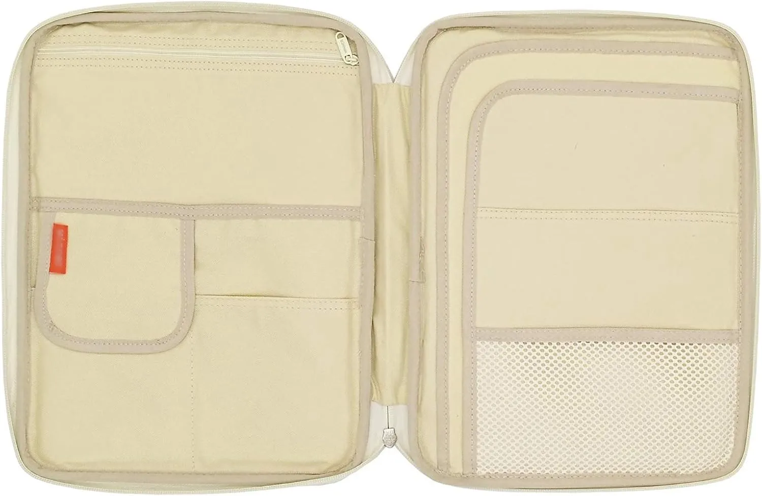 A4 Document Portable Organizer Bag Waterproof Portfolio Office Zipper Case for Travel Office Business Holiday Meeting Interview (Olive Green)