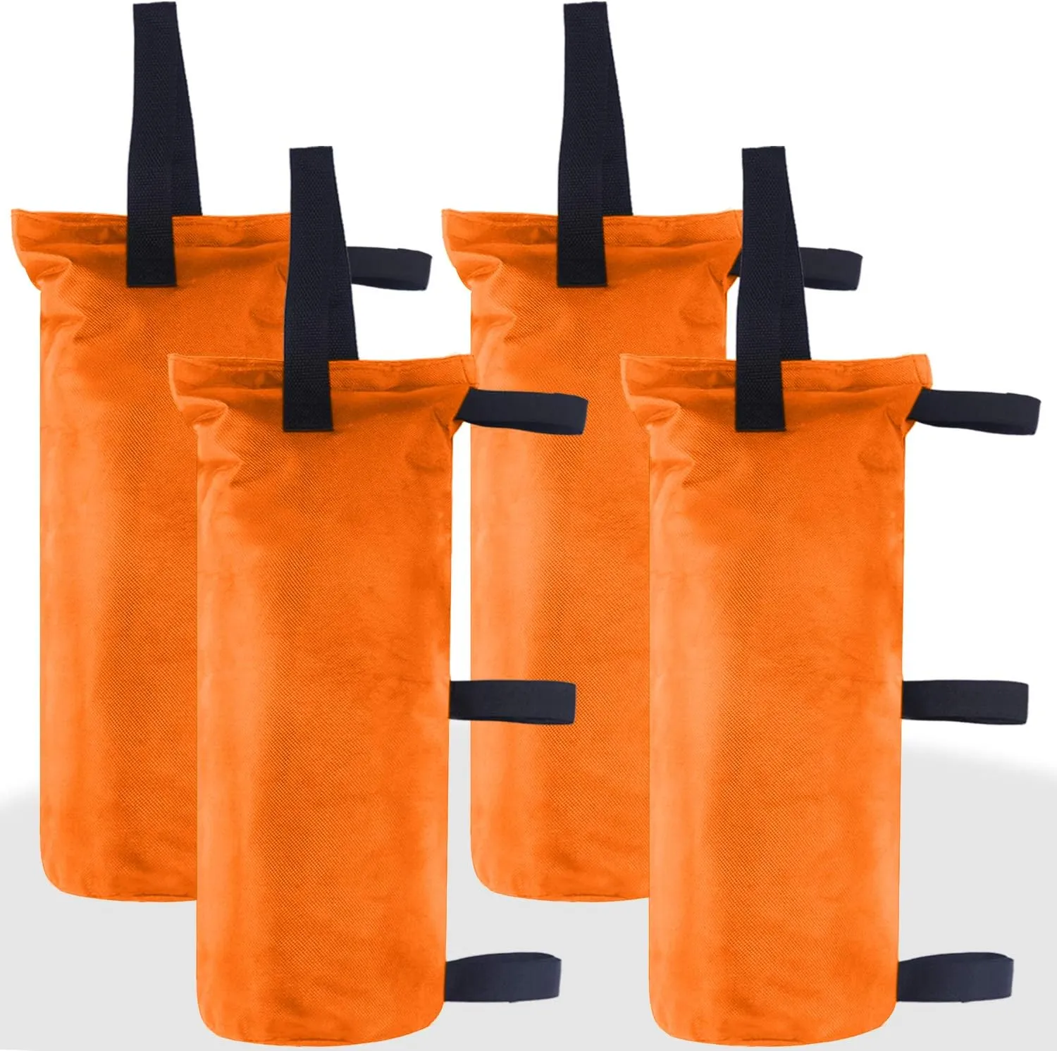 ABCCANOPY Canopy Weights Set of 4-120LBS Sand Bags for Pop up Tent, Weight Bags for Outdoor Gazebo, Trampoline, Pergola, Orange (Without Sand)