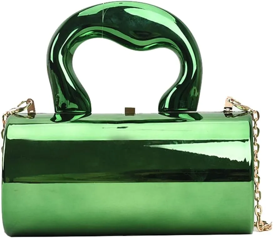 Acrylic Clutch Tote for Women - Silver Crossbody Shoulder Bag, Hobo Satchel, Y2k Style Purse 2025