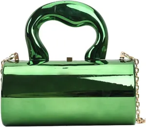 Acrylic Clutch Tote for Women - Silver Crossbody Shoulder Bag, Hobo Satchel, Y2k Style Purse 2025