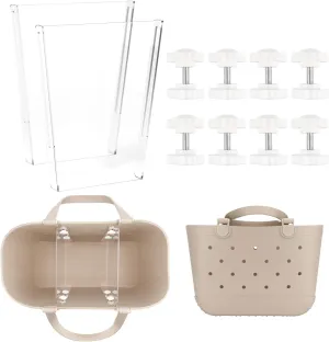 Acrylic Divider Tray Compatible with Simple Modern Tote Bag (Large Size), 2 Pack Beach Bag Organizer Insert, Accessories for Original Simple Modern Beach Bag