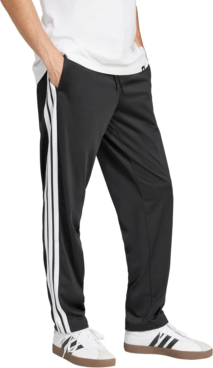 adidas Men's 3-Stripes Tricot Opem Hem Track Pants