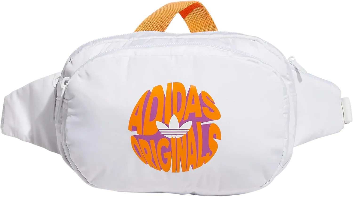 adidas Originals Sport Waist Pack/Travel and Festival Bag, White/Bright Orange/Lucky Pink, One Size