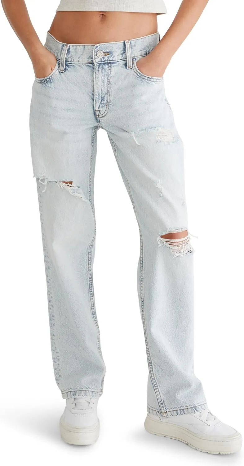 AEROPOSTALE Women's Low Rise Elastic Waist Baggy Jean