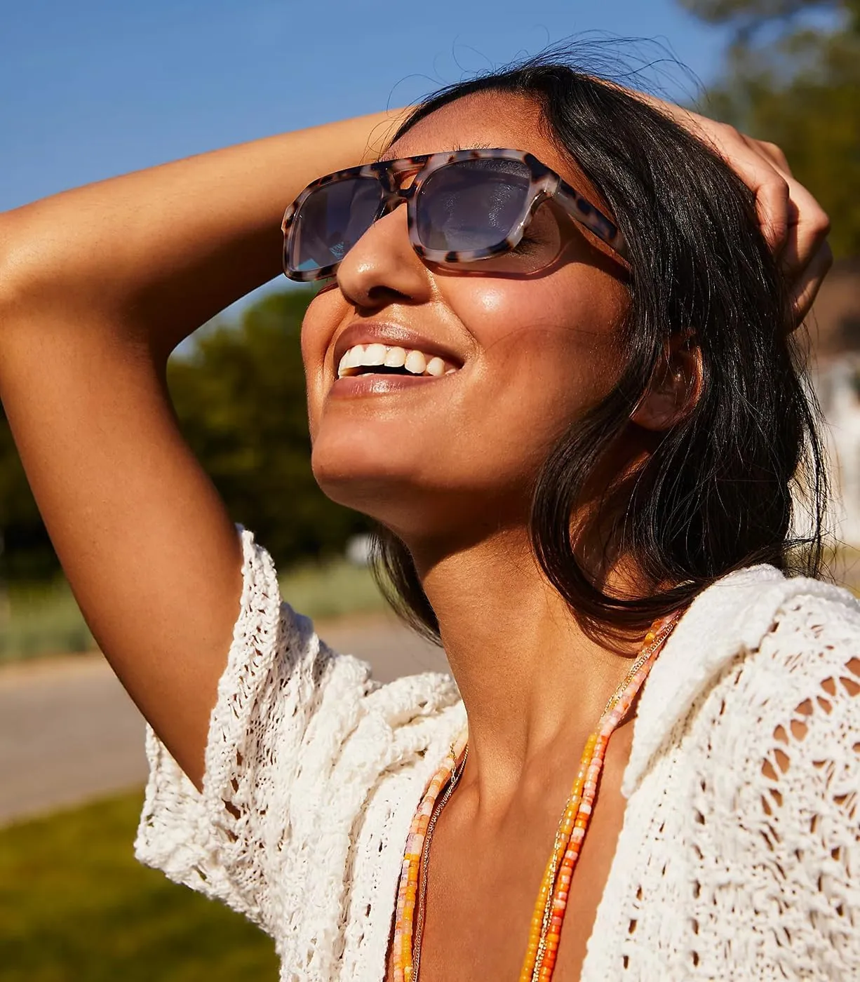 AIEYEZO Retro Square Sunglasses for Women Men Trendy Rectangle Aviator Sun Glasses Vintage 70s Shades