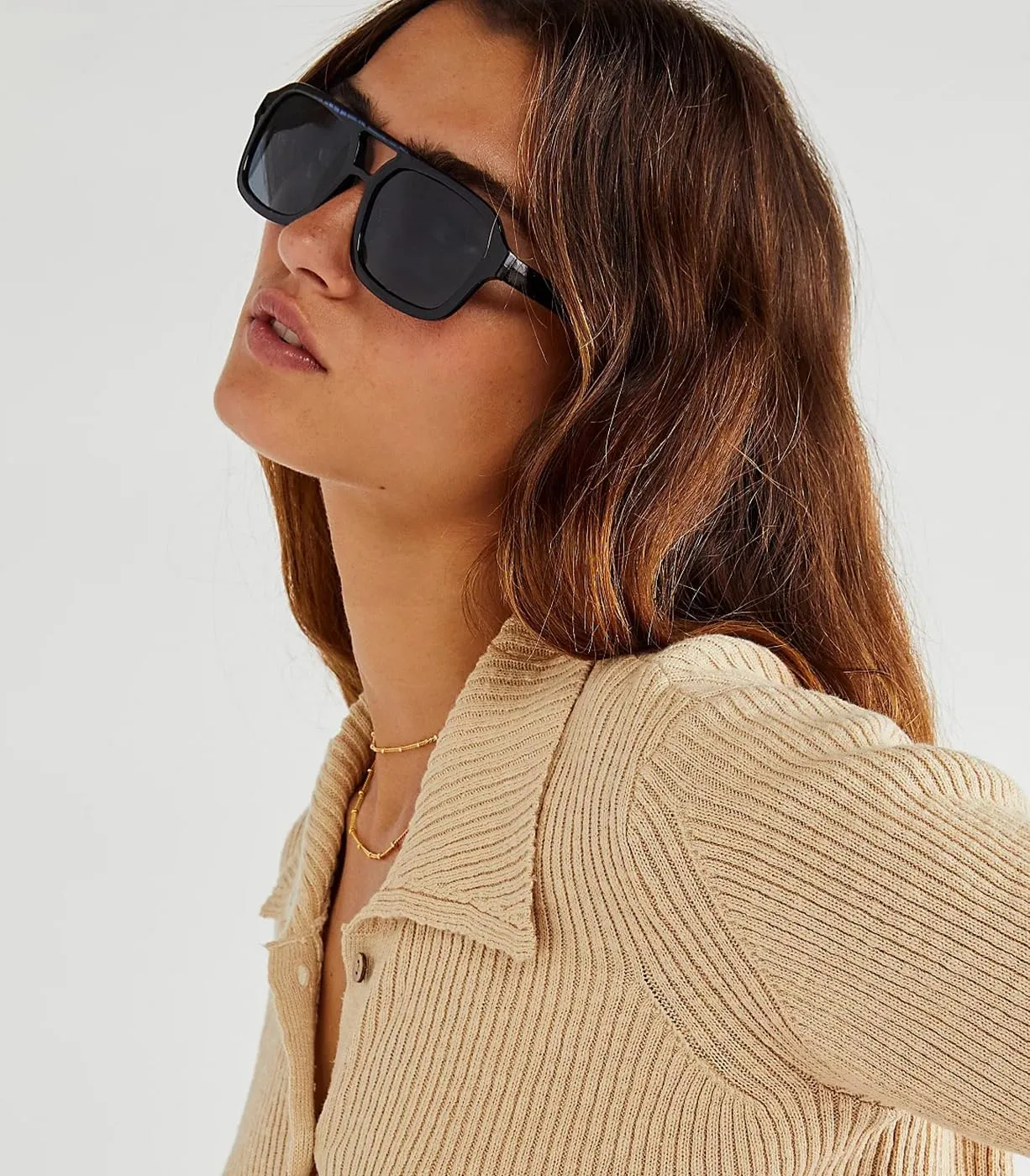 AIEYEZO Retro Square Sunglasses for Women Men Trendy Rectangle Aviator Sun Glasses Vintage 70s Shades