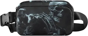 AIXIWAWA Skeleton Soldier Fanny Pack Crossbody Bags Waist Pack Compact Adjustable Strap for Hiking Running