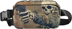 AIXIWAWA Skull Soldier Comic Fanny Pack Crossbody Bags Waist Pack Compact Adjustable Strap for Hiking Running