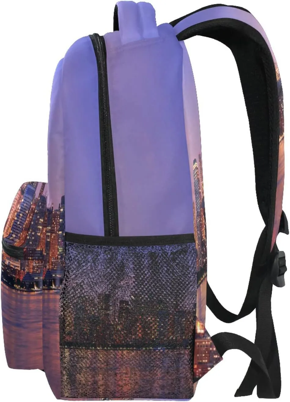 ALAZA New York City Manhattan Midtown Skyline Dusk Hudson River Travel Laptop Bags College School Computer Bag Men Women